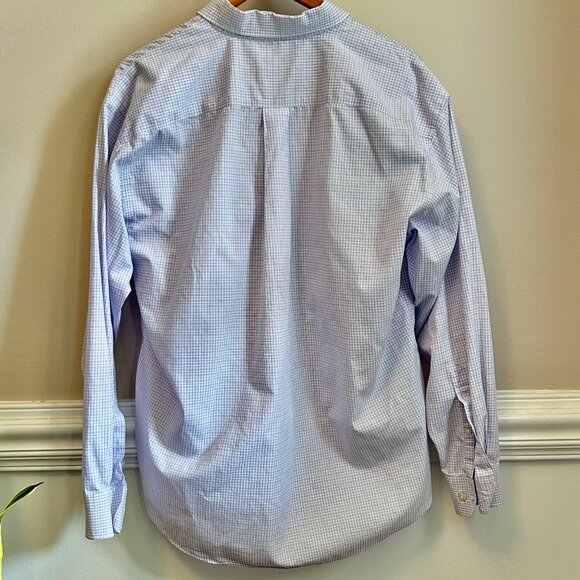Joseph & Feiss Button Down Mens Shirt Long Sleeve Cotton White Purple Size Large - Picture 2 of 5